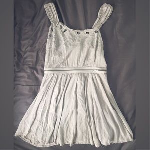 Darling embroidered zip waist dress